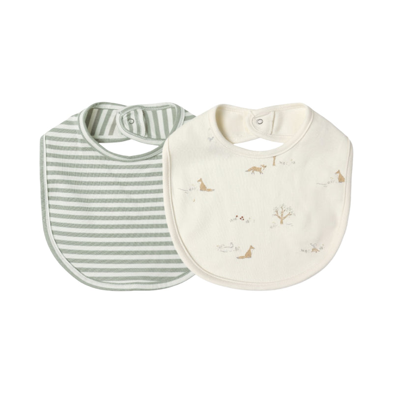 Set of 2 jersey snap bib