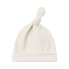 Natural knotted baby hat