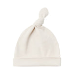 Natural knotted baby hat