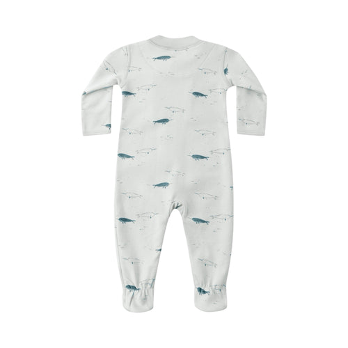 Narwhals zip long sleeve sleeper footie