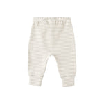 Oat micro stripe drawstring pant