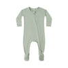 Fern bamboo zip footie