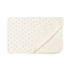 Blue ditsy pointelle baby blanket