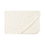 Blue ditsy pointelle baby blanket