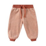 Candy stripe velour relaxed sweatpant