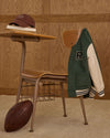 Green varsity jacket