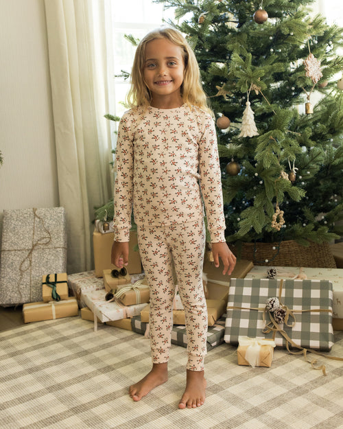 Ensemble pyjama à manches longues Holly berry 