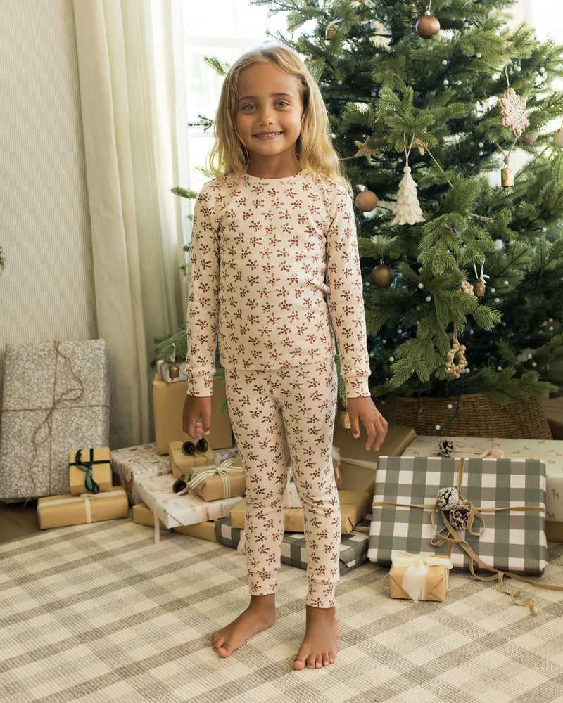 Ensemble pyjama à manches longues Holly berry 