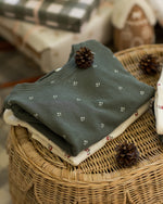 Evergreen ditsy spongey knit set