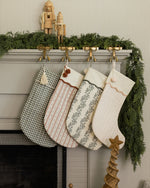 Evergreen gingham Christmas stocking