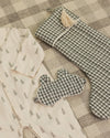 Evergreen gingham Christmas stocking