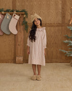 Evergreen gingham Christmas stocking