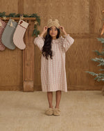 Evergreen gingham Christmas stocking