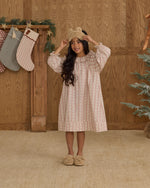 Evergreen gingham Christmas stocking