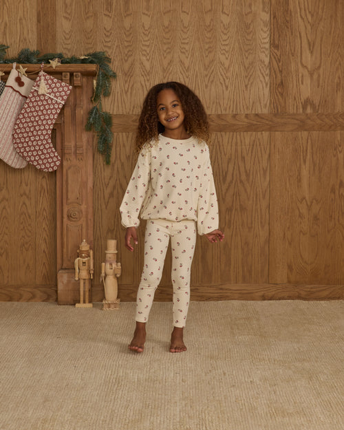 Ruby ditsy spongey knit set