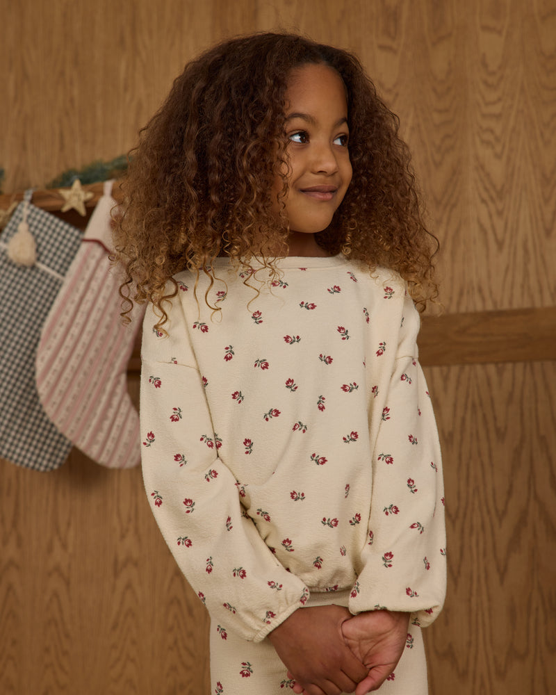 Ruby ditsy spongey knit set