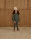 Evergreen ditsy spongey knit set