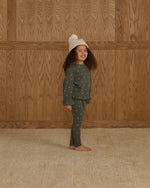 Evergreen ditsy spongey knit set