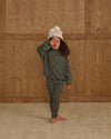 Evergreen ditsy spongey knit set