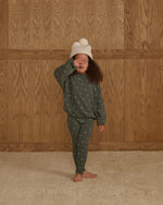 Evergreen ditsy spongey knit set