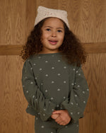 Evergreen ditsy spongey knit set