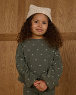 Evergreen ditsy spongey knit set
