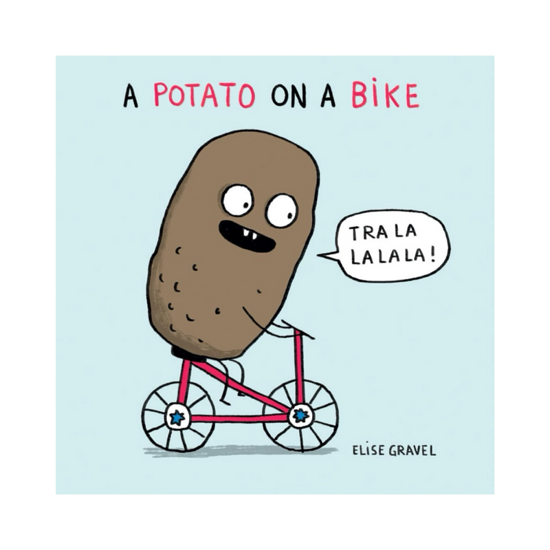 A potato on a bike