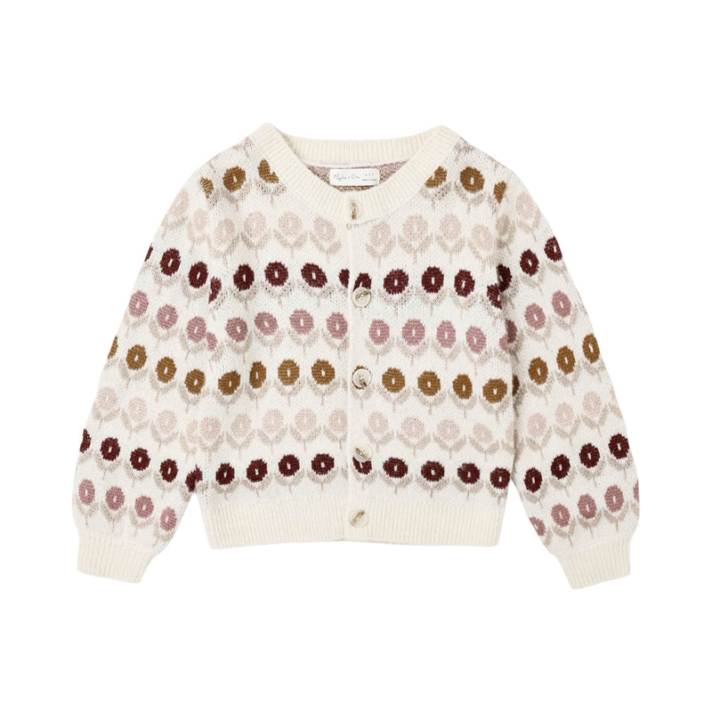 Cardigan Cheyenne en jacquard fleuri