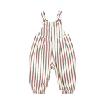 Burgundy stripe vintage overall