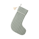 Evergreen gingham Christmas stocking