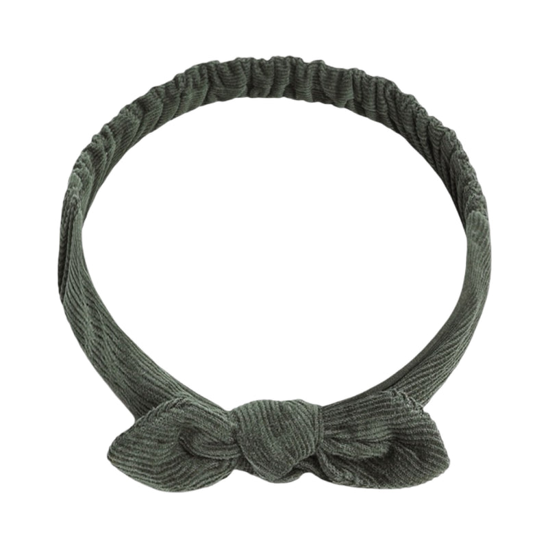 Evergreen baby bow headband