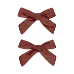 Set of 2 ruby bows