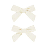 Set of 2 ivory bows