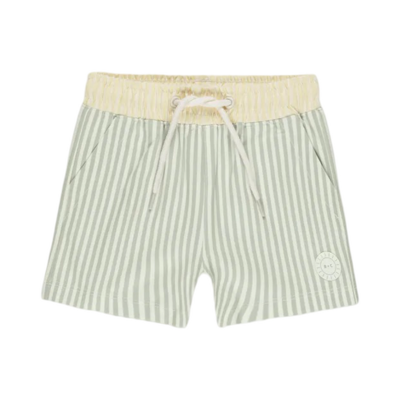 Sage stripe boardshort