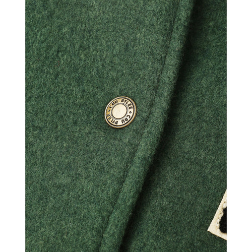 Green varsity jacket