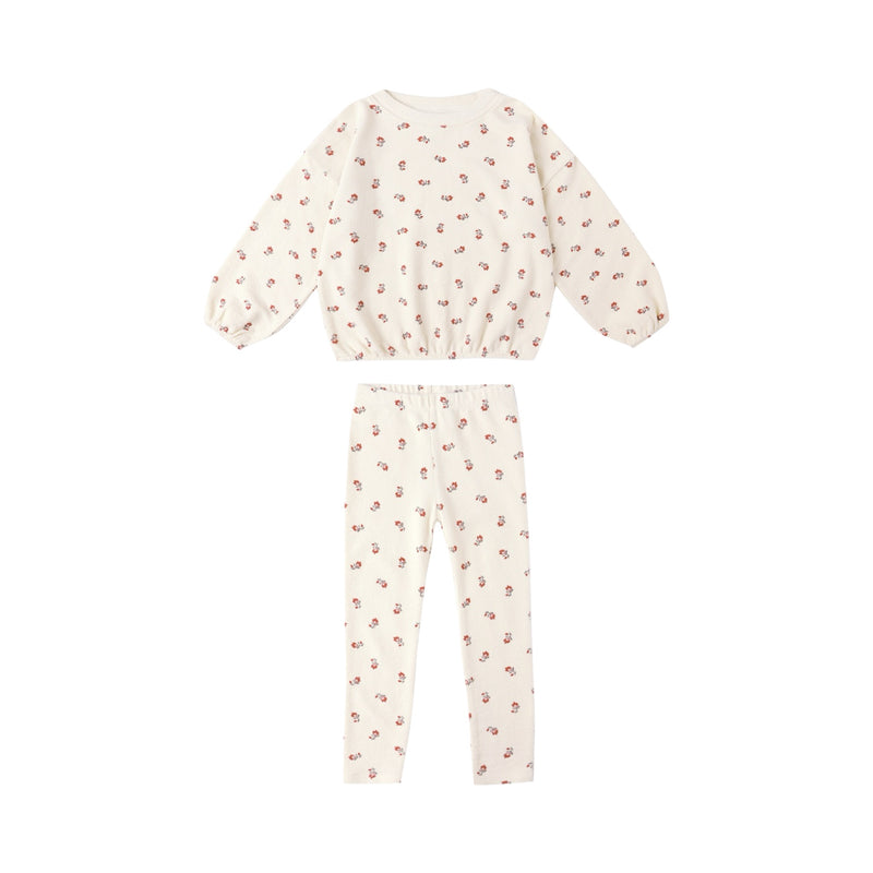 Ruby ditsy spongey knit set