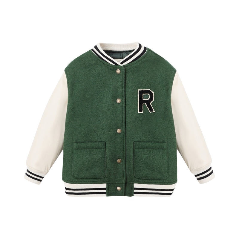 Green varsity jacket