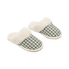 Evergreen gingham slippers