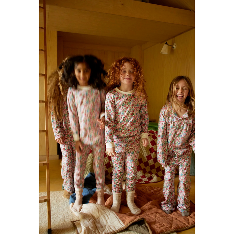 Festive floral kids classic pyjama set