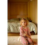 Red & oatmeal breton kids classic pyjama set