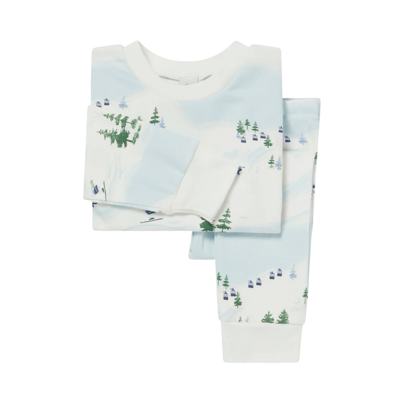 Ski scene kids classic pyjama set