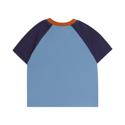 Color block blue kids t-shirt