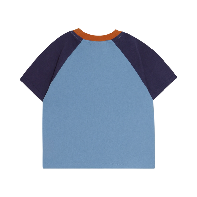 Color block blue kids t-shirt