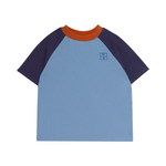 Color block blue kids t-shirt