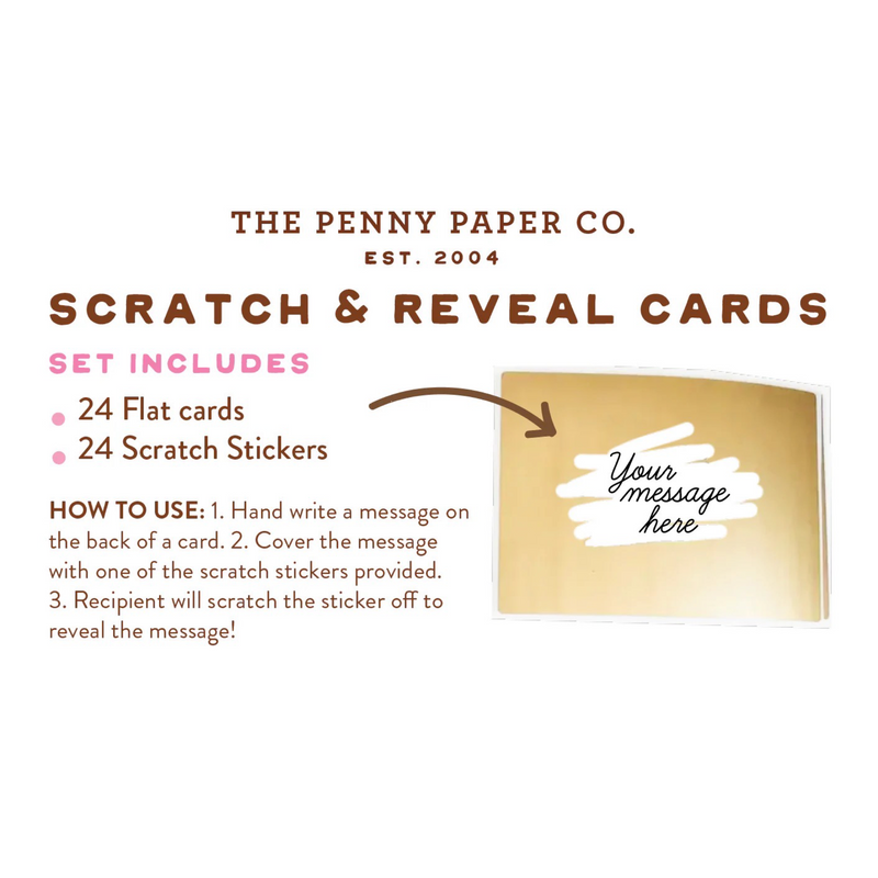 Elf Mail scratch and reveal cards