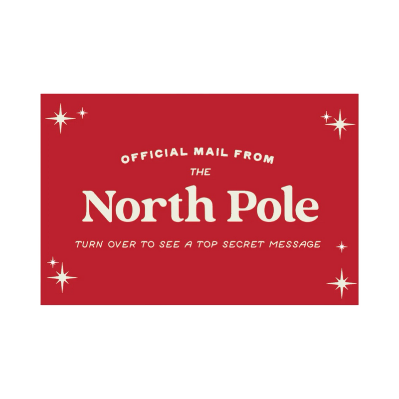 North Pole mail scratch and reveal cards