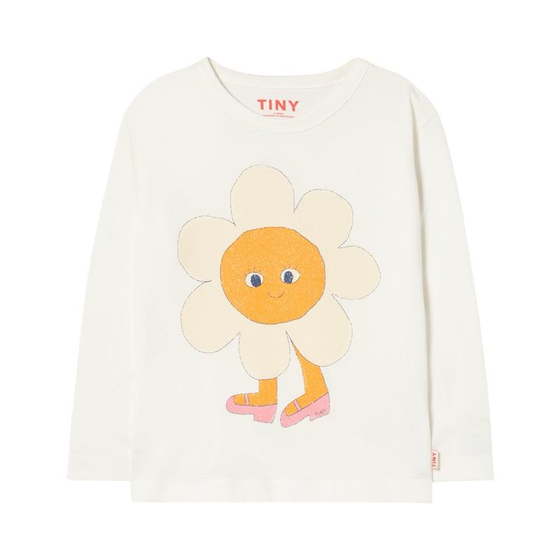 Flower graphic sleeve tee