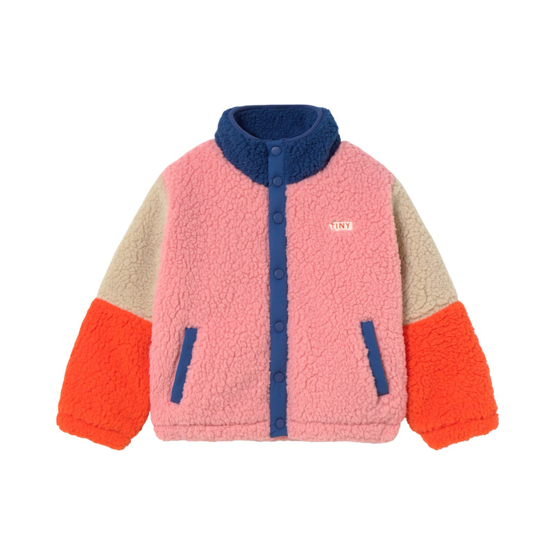 Color block polar sherpa jacket