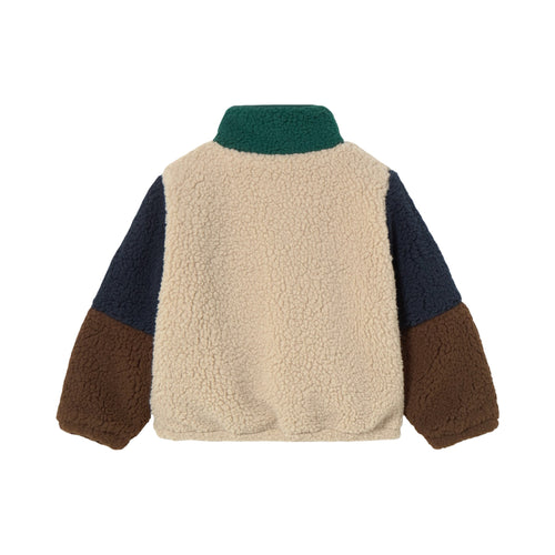 Color block polar sherpa jacket
