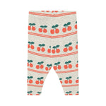 Cherry pattern rib baby pant